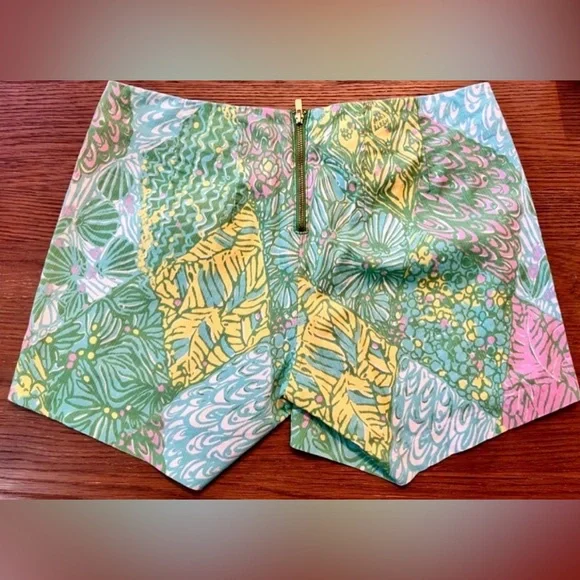 NWOT Vintage Lilly Pulitzer Dobby-Printed Deenie Shorts In Multi Sundance Print - Picture 8 of 17
